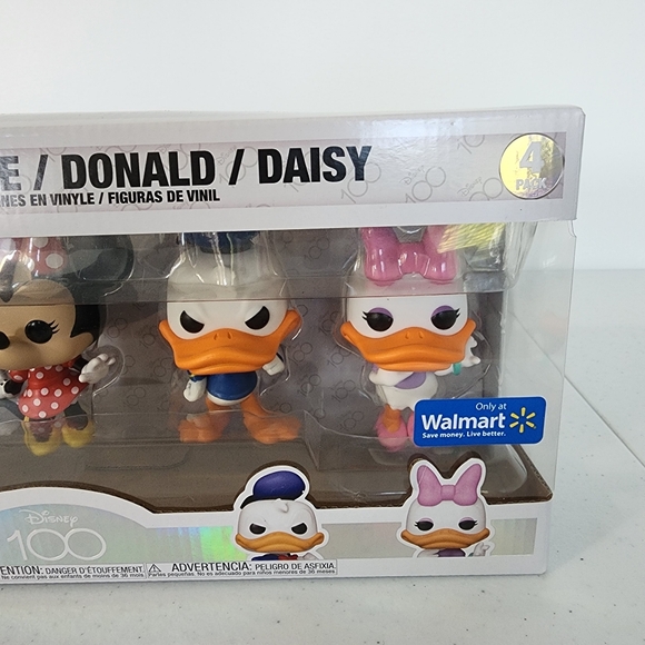 NEW‎ Funko Pop Disney 100 4 Pack Mickey Minnie Donald Daisy Walmart Exclusive - Picture 8 of 10